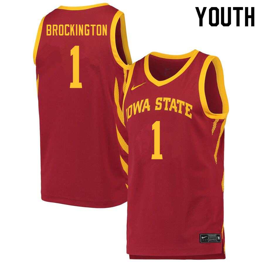 Youth #1 Izaiah Brockington Iowa State Cyclones College Basketball Jerseys Sale-Cardinal - Click Image to Close